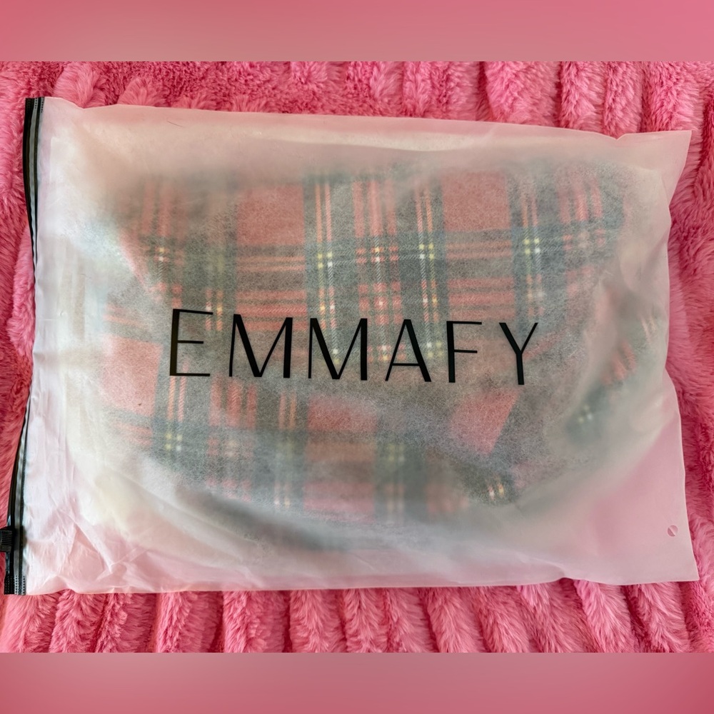 Emmafy Red Plaid Crossbody Bag